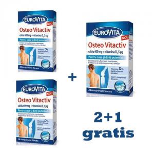 Eurovita Osteo Vitactiv 28cps moi 2+1 gratis
