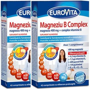 Eurovita Magneziu B complex x 42cp 1+1 gratis