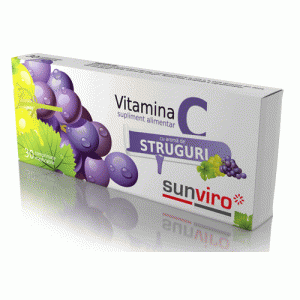 Sun Viro Vitamina C struguri 30cpr.mast