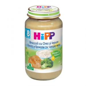 Hipp Risotto broccoli si iepure 220gr