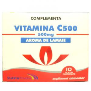 Slavia Vitamina C 500mg lamaie 10plicuri