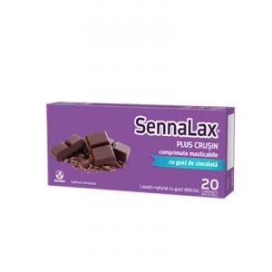 Biofarm SennaLax Plus Crusin gust de ciocolata x 20 comprimate