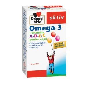 Doppelherz Aktiv Omega 3 Vitamina A+D+E+C copii 30cps
