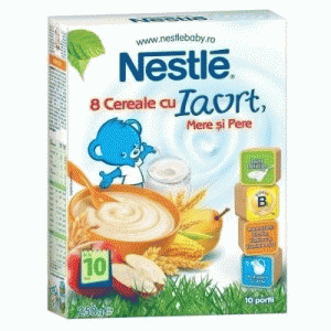 Nestle 8 cereale iaurt mere si pere 250g