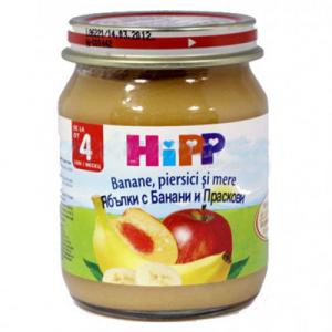 Hipp Mere/Banane Si Piersici 125g