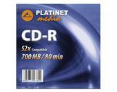 Platinet CD-R, 80 min, 52X, Safe Pack