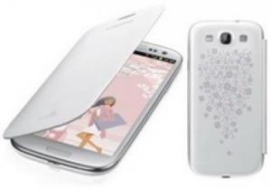Husa Samsung Galaxy S3 i9300 Flip Cover White La Fleur EFC-1G6RWEGSTD