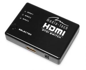 Spliter HDMI 3 porturi switch Media Tech MT5200