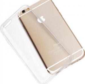 Husa silicon transparenta si folie protetie display iPhone 6