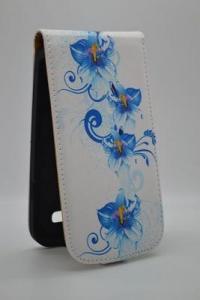 Husa flip Samsung Galaxy S3 Mini i8190 Forcell Blue Flower