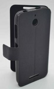 Husa flip stand HTC Desire 510 Book Case neagra ( folie inclusa )