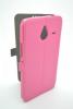 Husa flip microsoft lumia 640xl book case roz ( folie