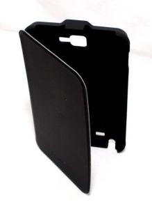 Husa flip cover Samsung Galaxy Note Ora, neagra