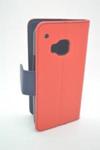Husa flip HTC One M9 Fancy Book Case rosie ( folie inclusa )