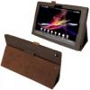 Husa stand sony tablet z 10.1 book case maro