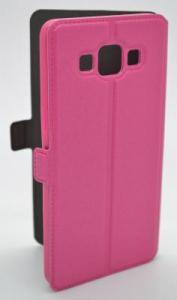 Husa flip Samsung Galaxy A7 Book case roz ( folie inclusa )