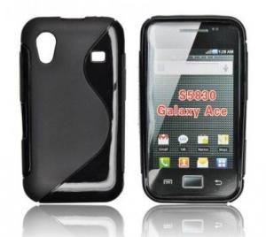 Husa silicon Samsung Galaxy Ace S5830 Back Case S-line neagra