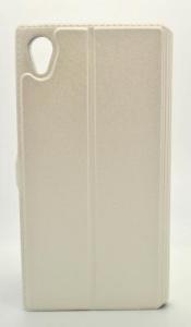Book case Sony Xperia M4 Aqua alba ( folie inclusa )
