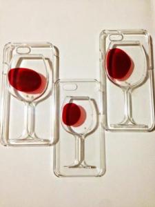 Husa silicon design 3D pahar de vin cu lichid Iphone 5/ Iphone SE
