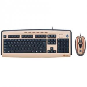 Set tastatura si mouse USB G-Cube GKSP-2305B maro