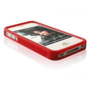 Husa protectie iPhone 4G silicon rosu