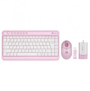 Kit wireless tastatura si mouse  G-Cube GRKST-520 pink