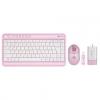 Kit wireless tastatura si mouse  g-cube grkst-520 pink
