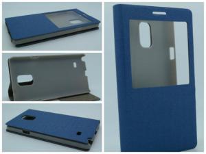 Husa book case Samsung Galaxy Note 4 Window albastra