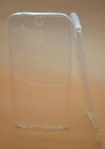 Husa silicon ultraslim transparenta  HTC One M8 ( folie inclusa )
