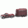 Ford f350 super duty pick-up with horse carries