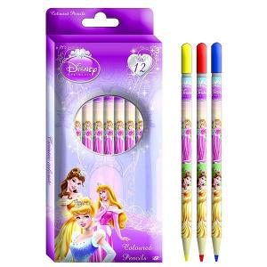 Creioane color triunghiulare 12 buc Princess