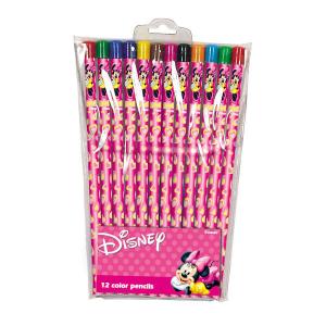Set 12 creioane colorate Minnie Mouse Hearties