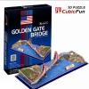 Golden gate bridge puzzle 3d