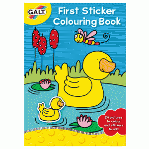 Carte de colorat cu abtibilduri Galt First Sticker Colouring Book