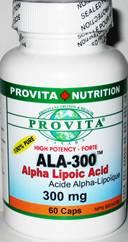 ACID ALFA LIPOIC Forte 300 mg/60c (100% Pur, Standardizat)