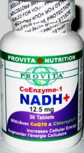 NADH Forte (Coenzima CoE1- Japonia):12,5 mg/30 tab + CoQ10 si Cl