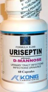 URISEPTIN cu D-MANNOZA  60c: Infectii Urinare (cistita) cu E.