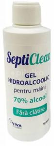 Gel hidroalcoolic pentru maini 70% alcool, SeptiClean - 100 ml