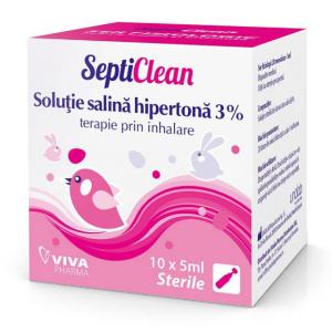 Solutie salina hipertona 3% SeptiClean - 10 x 5 ml