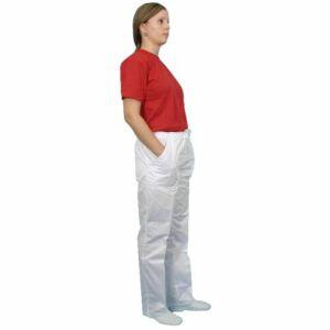 Pantalon unisex din doc alb  [TEX 3D034]