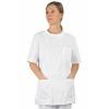 Bluza guler barcuta fara buzunare tercot alb [tex