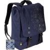 Canvas 15,4 inch tattoo backpack, slim, navy blue