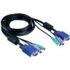 Cablu kvm d-link intre switch si pc, 1.8 m
