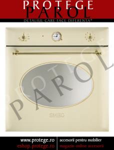 Cuptor electric multifunctional, 60 cm, crem/ butoane aurii, SMEG Italia, Linia Coloniale, SC855P-8