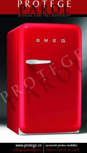 Combina Frigorifica 54 cm Model Retro anii 50, rosu, Smeg, FAB10RR