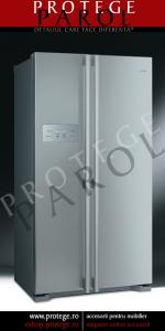 Combina frigorifica Side by Side neincorporabila 90cm, inox, Smeg, design Classica, SS55PT