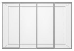 Usi glisante nedivizate , OS ms-sticla cu folie imitatie sablaj, 4000x2500mm, oferta