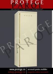 Combina frigorifica neincorporabila 70cm, crem/ manere aurii, Smeg, design Coloniale, FA800P9