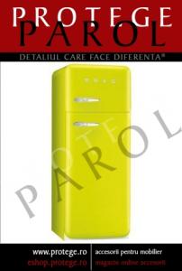 Combina Frigorifica SMEG Italia, model retro, verde lime, deschidere dreapta, FAB30VE7