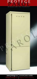 Combina frigorifica neincorporabila 70cm, crem/ manere alama, Smeg, design Coloniale, FA800POS9